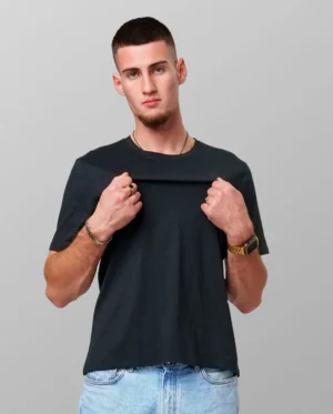 Solid Round Neck T-shirt